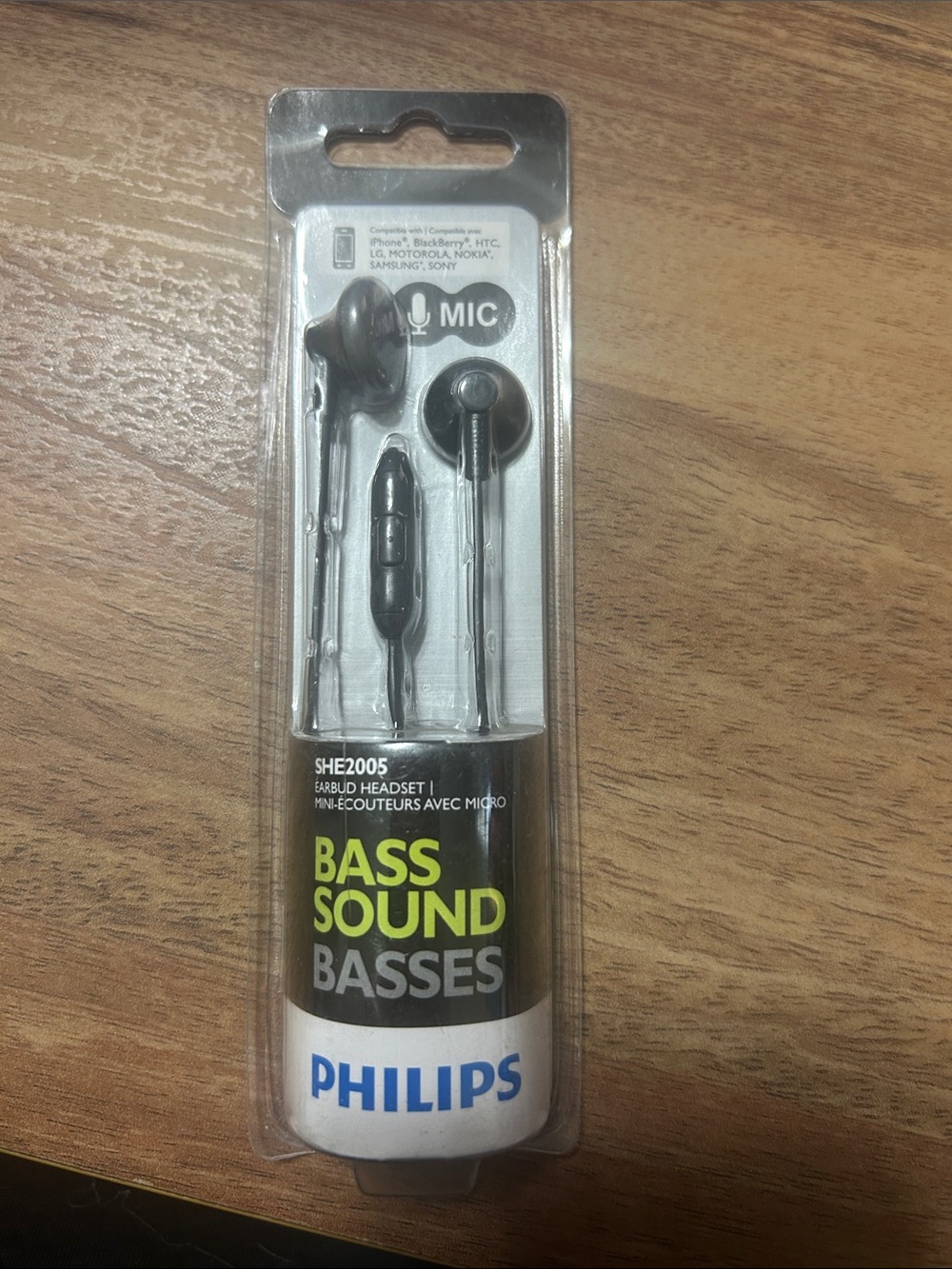 Philips Black Wired In-Ear Earbud Headphones with Mic